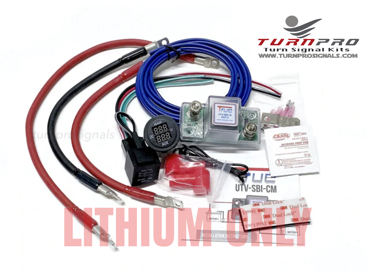 TRUE UTV-SBI-LCK Lithium Dual Battery Isolator Kit For UTVs Polaris RZR Yamaha E - Foto 4