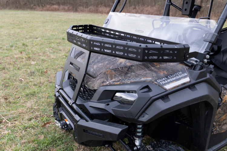ROUGH COUNTRY PIONEER 1000/1000-5 FRONT CARGO RACK W/BLACK SERIES LED | 6" LIGHT | SLIME LINE