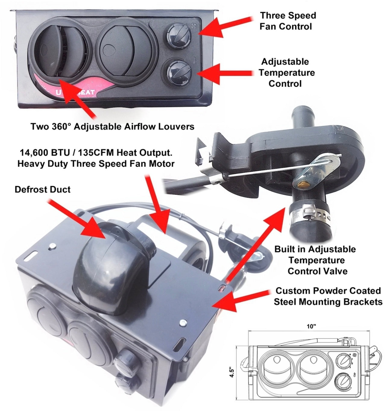Kawasaki Mule Pro FXT/FX/FXD (2015-2021) Ice Crusher Cab Heater