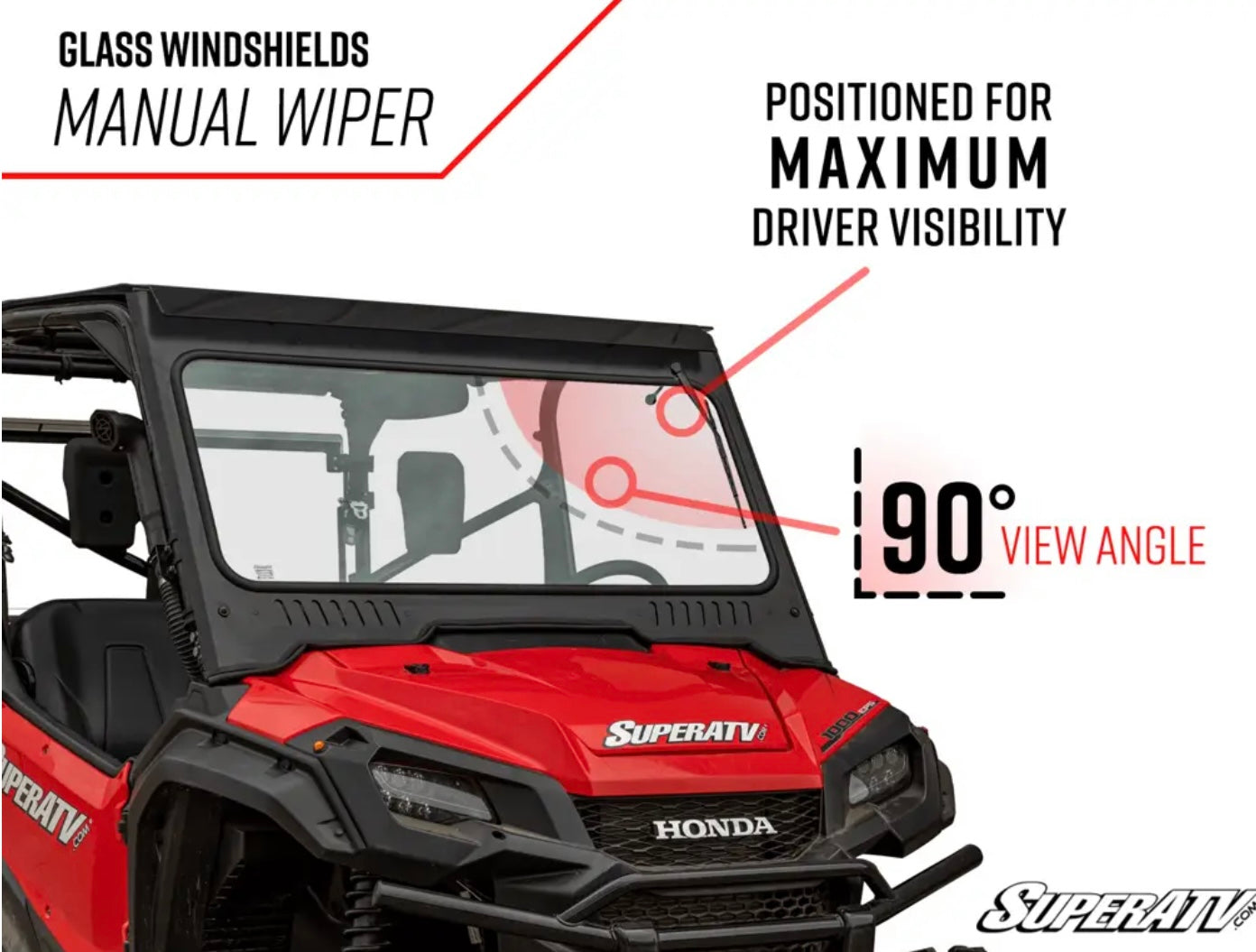 HONDA PIONEER 1000 GLASS WINDSHIELD