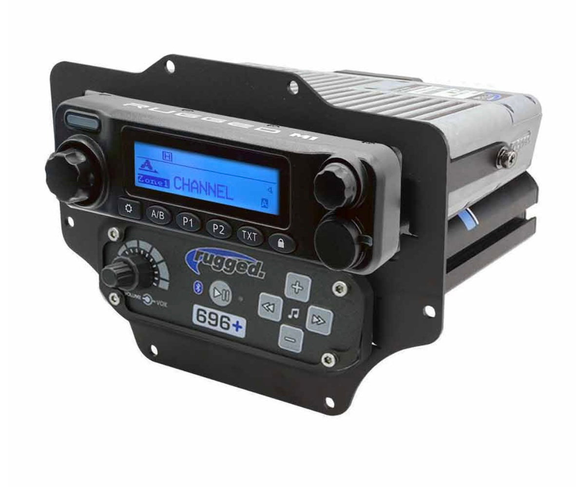 Rugged Radio Honda Talon Complete Communication Kit with Bluetooth Intercom and 2-Way Radio