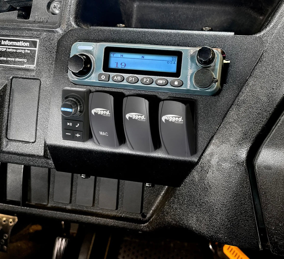 Rugged Radio Honda Pioneer Complete Communication Kit with Optional Bluetooth Intercom and 2-Way Radio