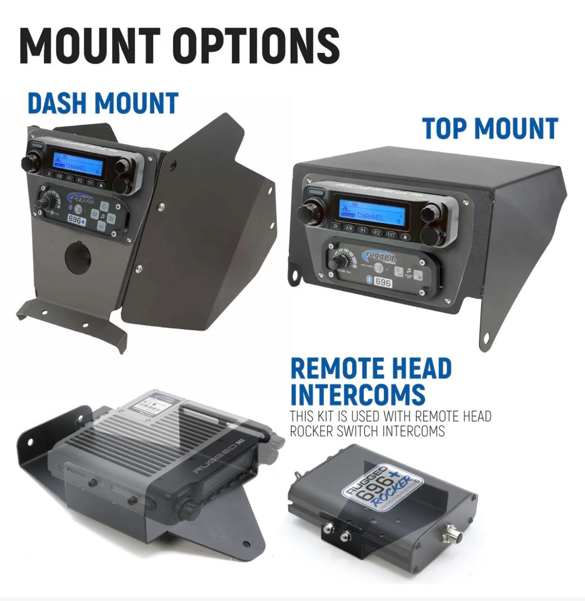 Rugged Radio Canam X3 Complete Communication Kit with Bluetooth Intercom and 2-Way Radio