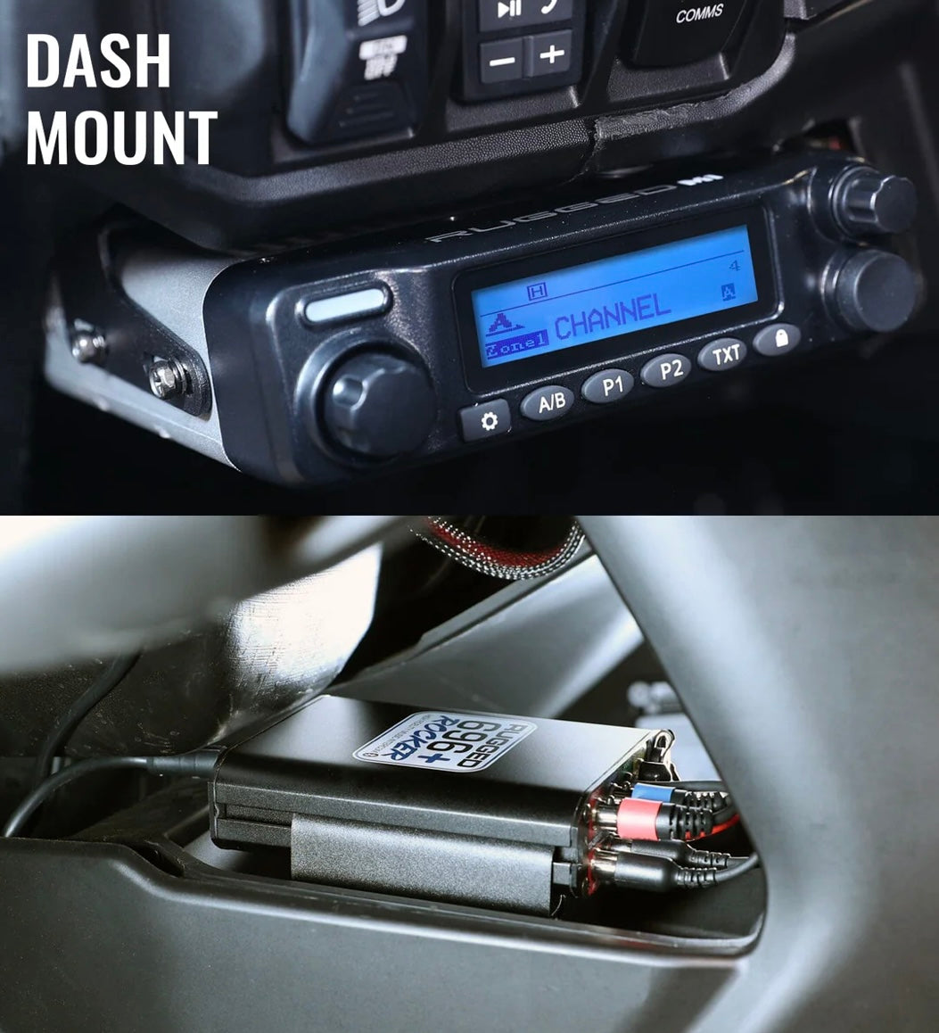 Rugged Radio Can-Am Maverick R Complete Communication Kit with Rocker Switch Bluetooth Intercom and 2-Way Radio