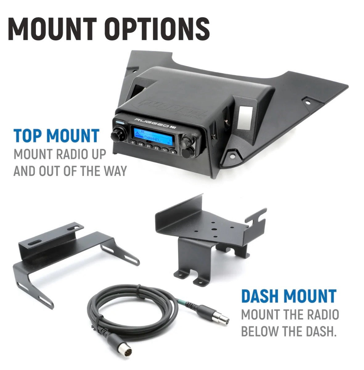 Rugged Radio Can-Am Maverick R Complete Communication Kit with Rocker Switch Bluetooth Intercom and 2-Way Radio