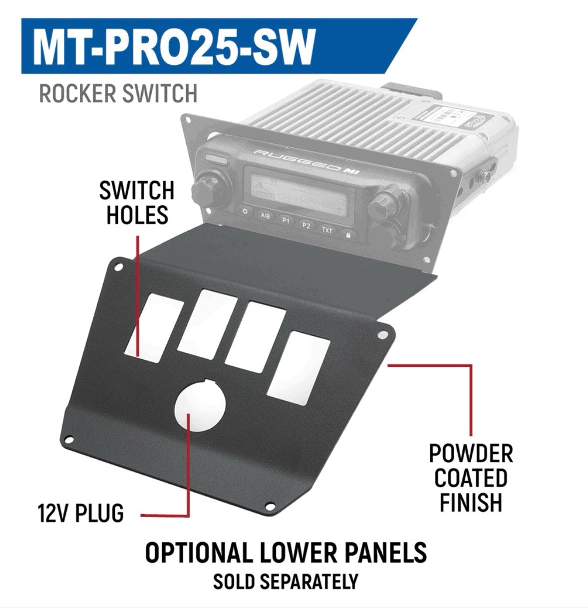 Rugged Radio 2025 Polaris RZR Pro XP / Pro R / Pro S - Complete Communication Kit with Bluetooth Intercom and 2-Way Radio