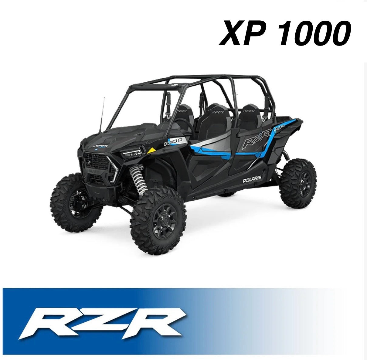 Rugged Radio Polaris RZR XP 1000 Complete Communication Kit with Bluetooth Intercom and 2-Way Radio