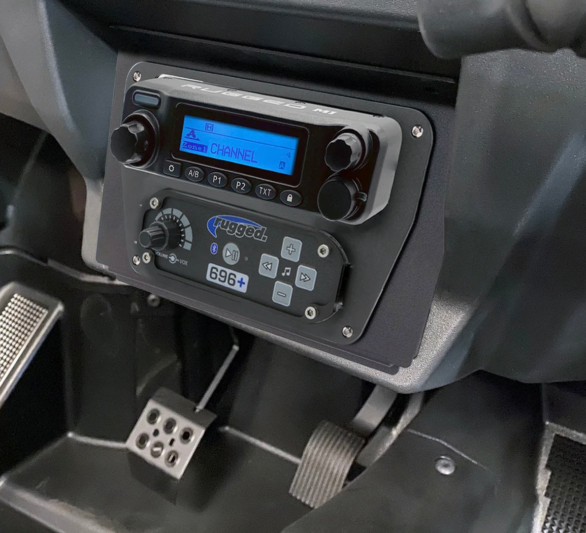 Rugged Radio Polaris RZR XP 1000 Complete Communication Kit with Bluetooth Intercom and 2-Way Radio