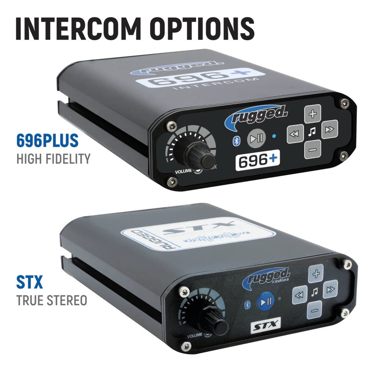 Rugged Radio Polaris General Complete Communication Kit with Bluetooth Intercom and 2-Way Radio