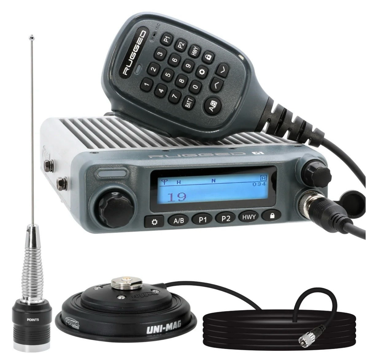 Rugged Radio Kit - G1 ADVENTURE SERIES Waterproof GMRS Mobile Radio with Antenna