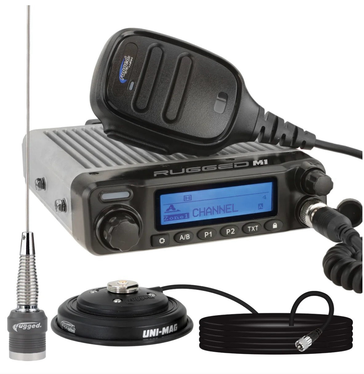 Rugged Radio Kit - Rugged M1 RACE SERIES Waterproof Mobile with Antenna - Digital and Analog