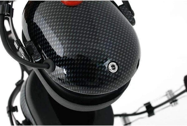 Rugged Radio H22 Over the Head (OTH) Headset for 2-Way Radios - Black Carbon Fiber