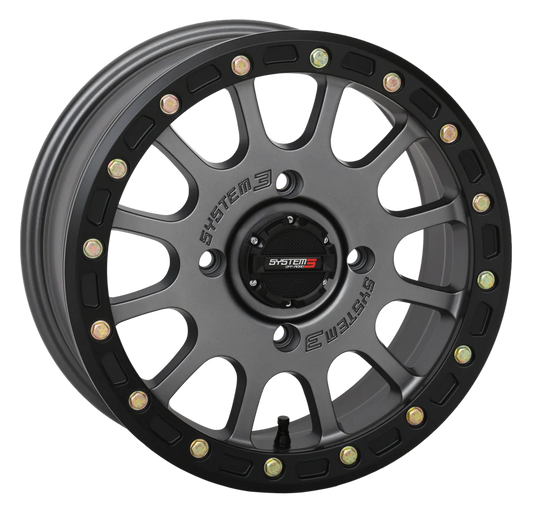 SYSTEM 3 SB-5 BEADLOCK WHEELS GUN METAL GREY