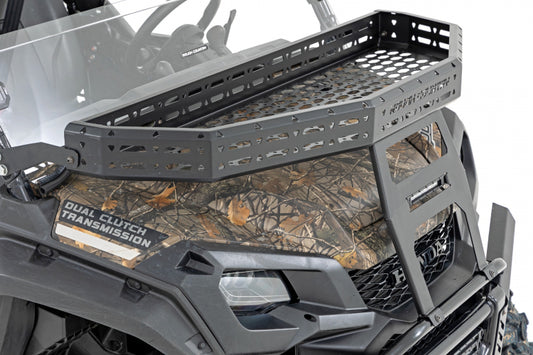 ROUGH COUNTRY PIONEER 1000/1000-5 FRONT CARGO RACK W/BLACK SERIES LED | 6" LIGHT | SLIME LINE