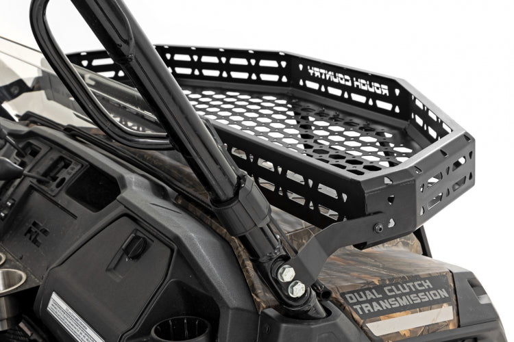 ROUGH COUNTRY PIONEER 1000/1000-5 FRONT CARGO RACK W/BLACK SERIES LED | 6" LIGHT | SLIME LINE