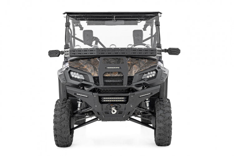 ROUGH COUNTRY PIONEER 1000/1000-5 FRONT CARGO RACK W/BLACK SERIES LED | 6" LIGHT | SLIME LINE