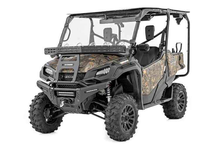 ROUGH COUNTRY PIONEER 1000/1000-5 FRONT CARGO RACK W/BLACK SERIES LED | 6" LIGHT | SLIME LINE