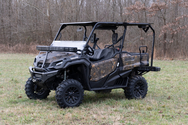 ROUGH COUNTRY PIONEER 1000/1000-5 FRONT CARGO RACK W/BLACK SERIES LED | 6" LIGHT | SLIME LINE