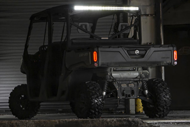 ROUGH COUNTRY LED LIGHT KIT CAB MOUNT 50" BLACK DUAL ROW FOR CAN-AM DEFENDER