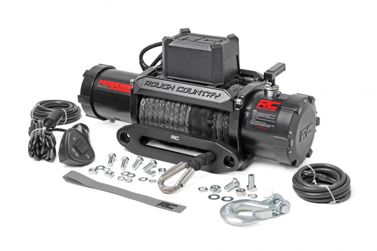ROUGH COUNTRY 9500LB WINCH W/SYNTHETIC ROPE