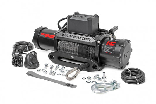ROUGH COUNTRY 9500LB WINCH W/SYNTHETIC ROPE