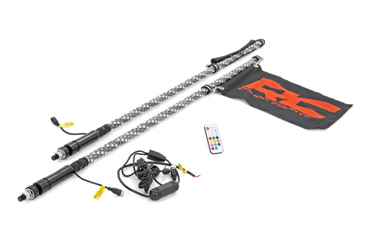 ROUGH COUNTRY 4FT PAIR LED WHIPS