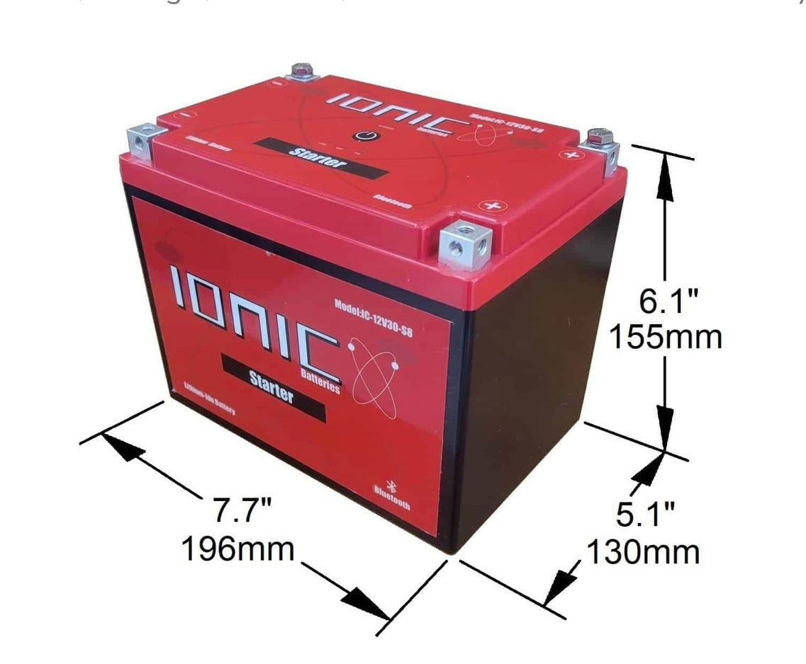 Ionic 12V 30Ah Lithium Powersports Battery