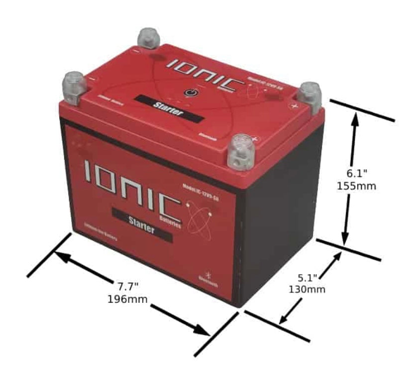 Ionic 12V 9Ah Lithium Powersports Battery