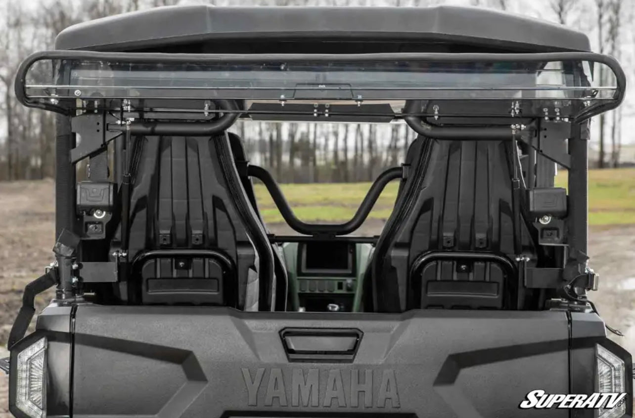 YAMAHA WOLVERINE RMAX4 1000 SCRATCH-RESISTANT REAR FLIP WINDSHIELD