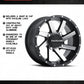 RACELINE TWIST WHEEL 14X7 BLK/MACHINED