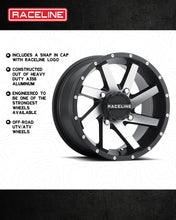 Load image into Gallery viewer, RACELINE TWIST WHEEL 14X7 BLK/MACHINED
