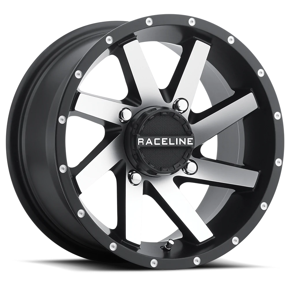 RACELINE TWIST WHEEL 14X7 BLK/MACHINED