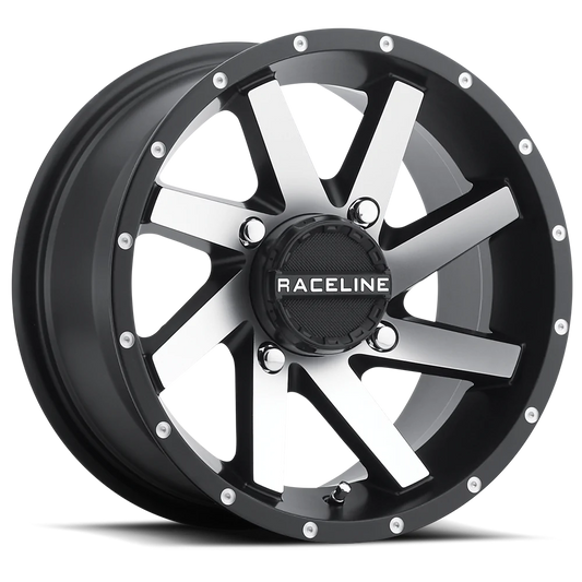 RACELINE TWIST WHEEL 14X7 BLK/MACHINED