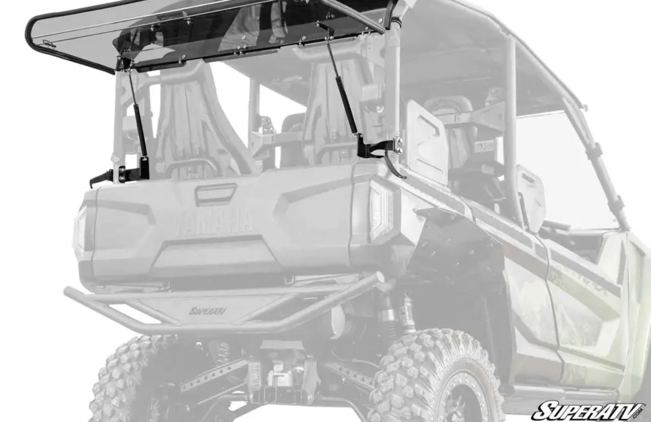 YAMAHA WOLVERINE RMAX4 1000 SCRATCH-RESISTANT REAR FLIP WINDSHIELD