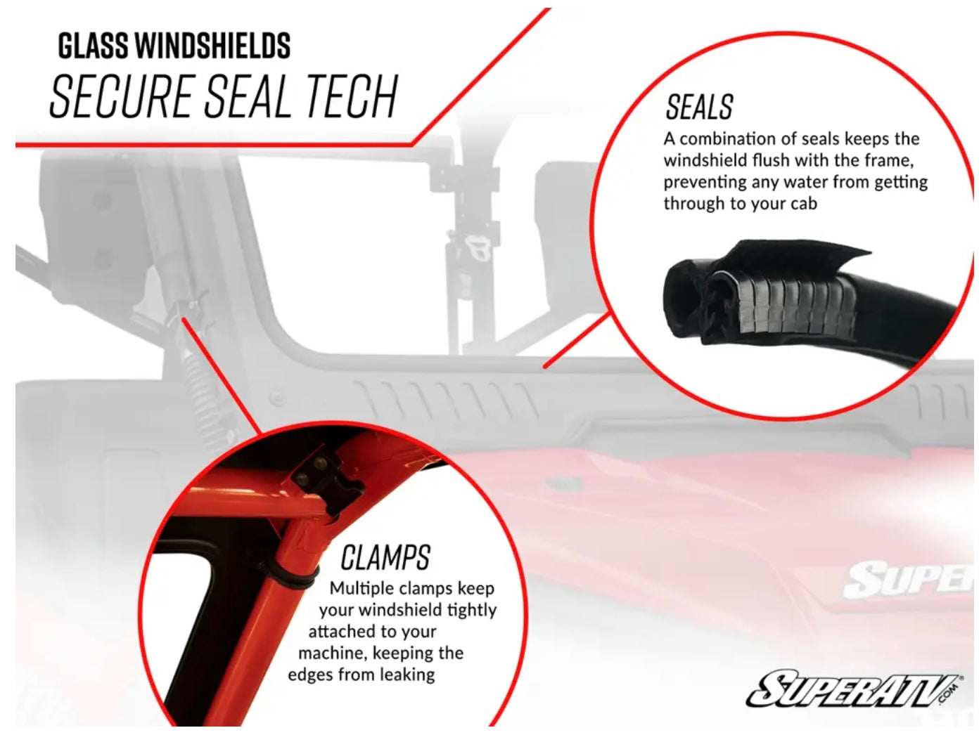 HONDA PIONEER 1000 GLASS WINDSHIELD