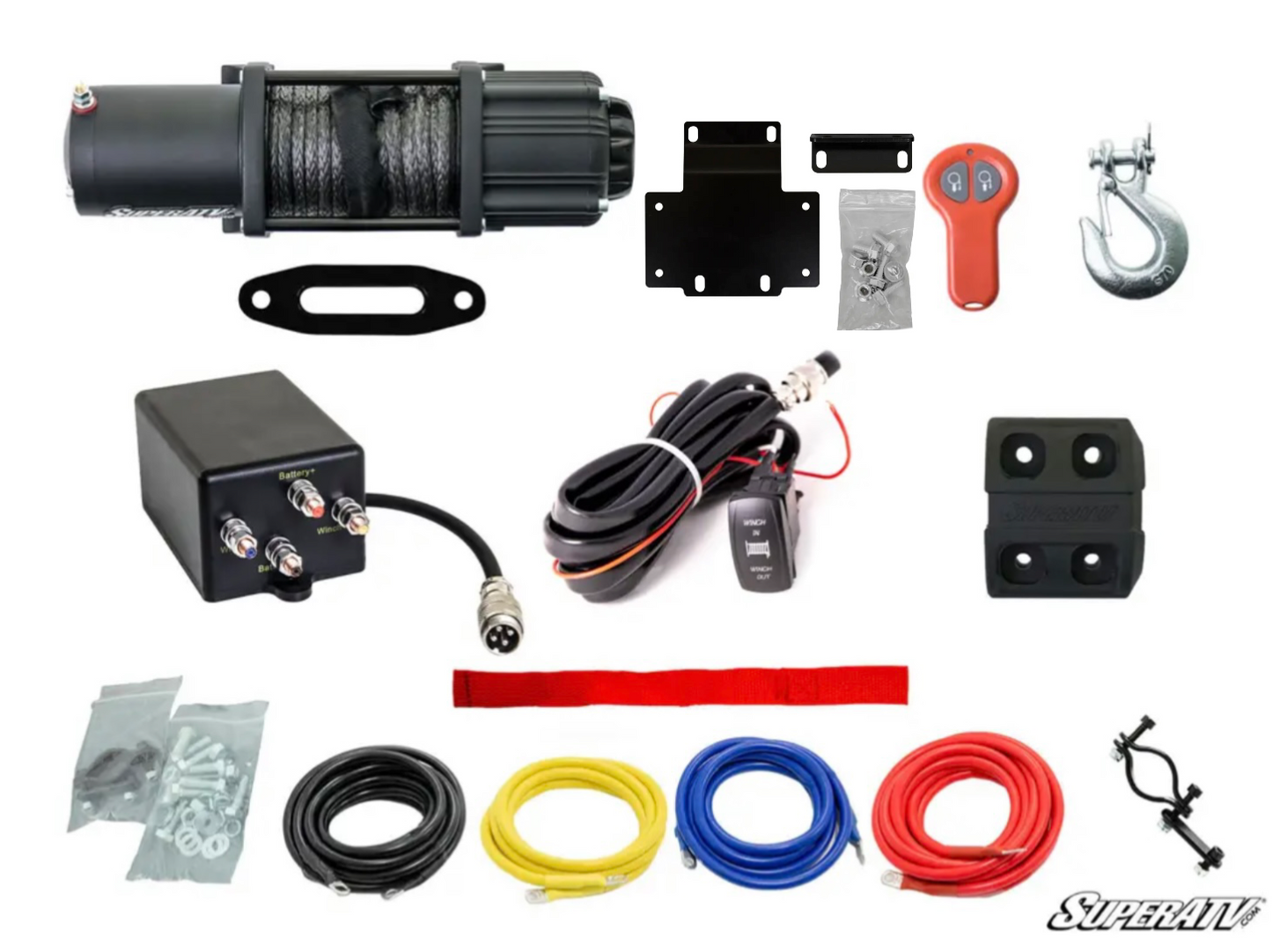 HONDA PIONEER UTV WINCH (WITH WIRELESS REMOTE & SYNTHETIC ROPE)