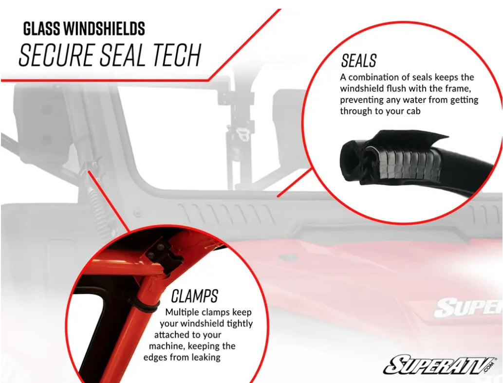 YAMAHA WOLVERINE RMAX 1000 GLASS WINDSHIELD