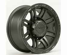 Load image into Gallery viewer, 14&quot;-15&quot; Falcon Ridge Gun Metal Gray SBL-8S Simulated Beadlock Wheel Set w| Lug Nuts
