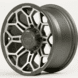 Load image into Gallery viewer, 14&quot;-15&quot; Falcon Ridge Satin Silver and Gun Metal Gray HC-8S Wheel Set w| Lug Nuts
