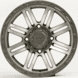 Load image into Gallery viewer, 14&quot;-15&quot; Falcon Ridge Satin Silver and Gun Metal Gray SBL-8S Simulated Beadlock Wheel Set w| Lug Nuts
