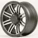 Load image into Gallery viewer, 14&quot;-15&quot; Falcon Ridge Satin Silver and Gun Metal Gray SBL-8S Simulated Beadlock Wheel Set w| Lug Nuts
